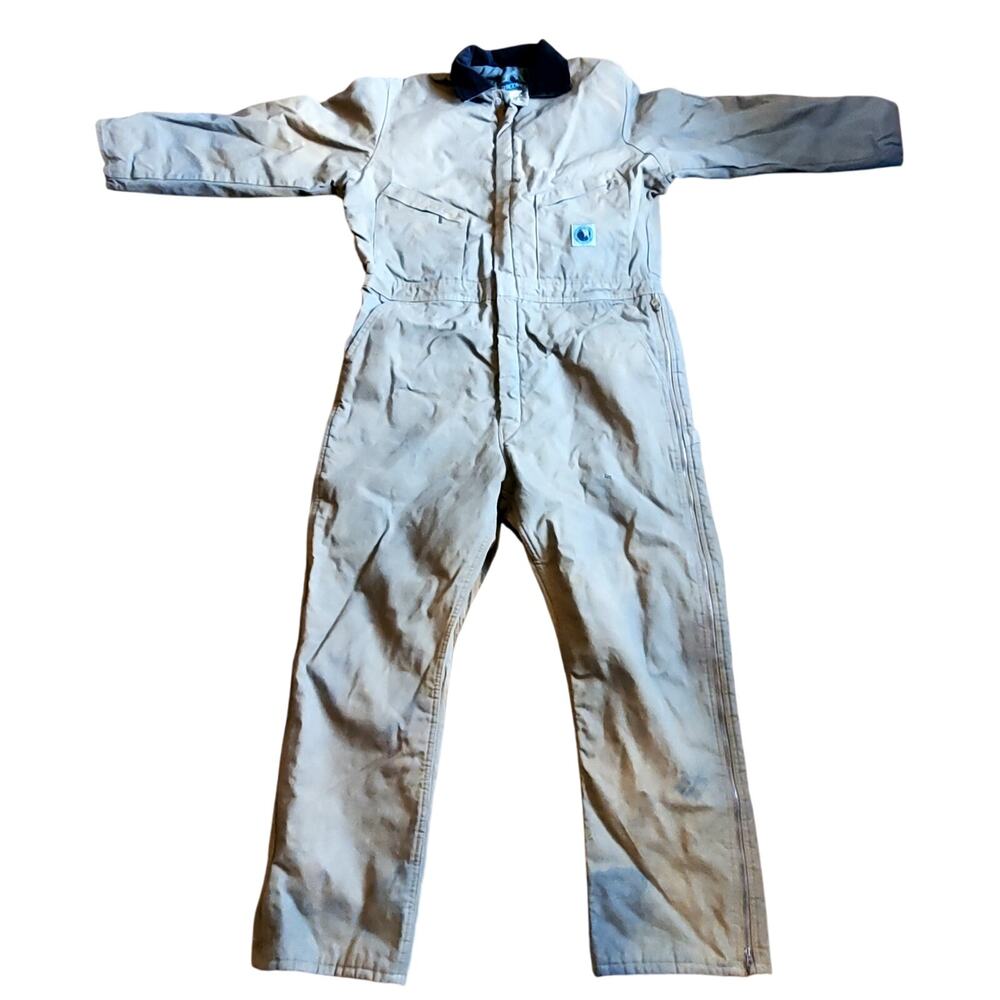 Bernie Men's Bercowear Beige Insulated Coveralls X-Large Short 48-50 Made In USA
